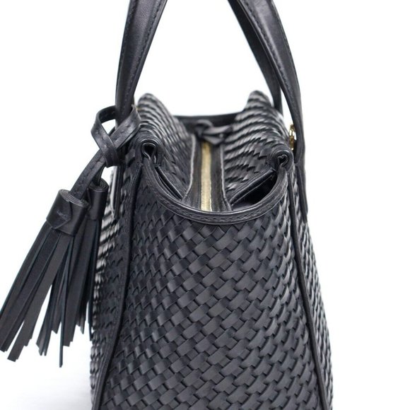 🎉HPx2🎉Tory Burch Thea Woven Mini Leather Slouchy Satchel - LIKE NEW! - Picture 7 of 16